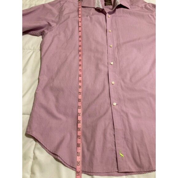 Tailorbyrd Purple Flip Cuff Button Down Men's Dress Shirt Size Large - Picture 7 of 7